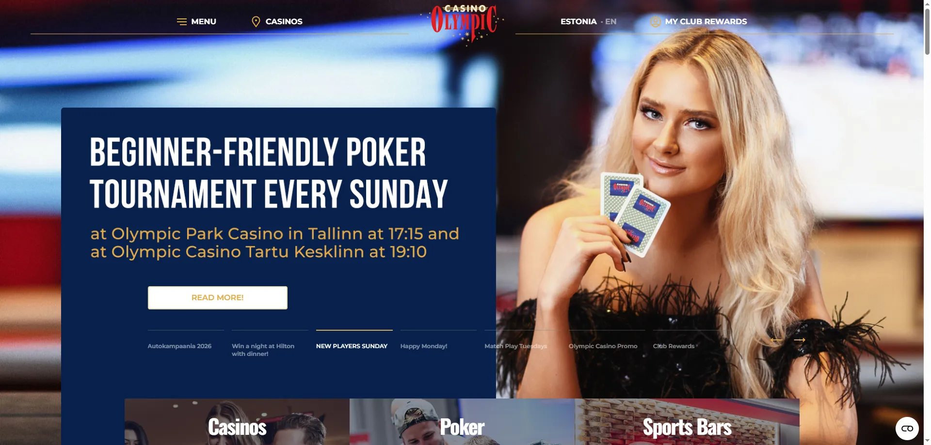 Olympic Casino Eesti – luksuslik kasiino ja meelelahutus Tallinnas